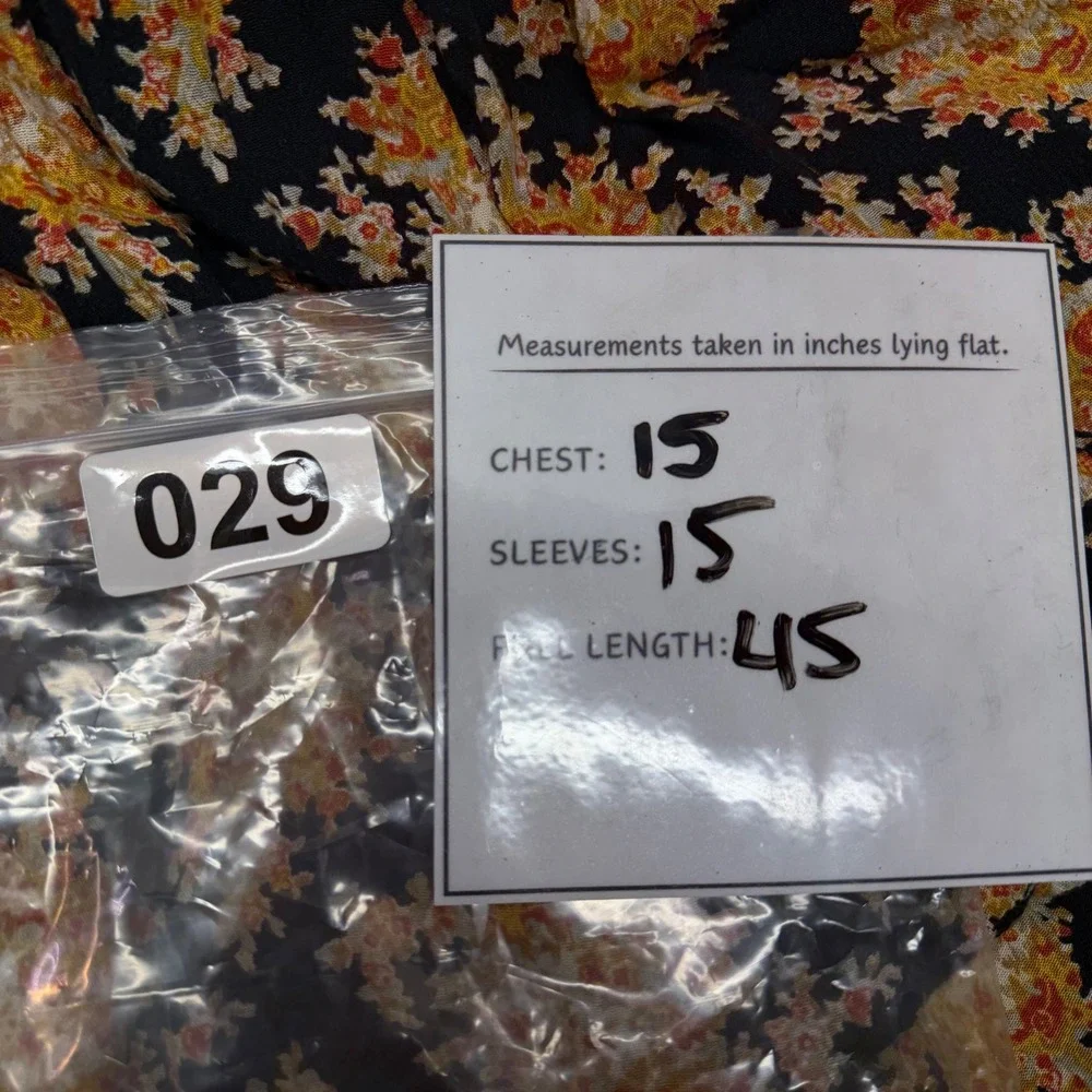 Free People Lonesome Dove High Low Floral Lace Black Yellow Boho Dress Size 0 - Picture 8 of 8